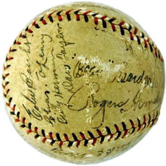 1932 National League Champion Chicago Cubs Team Signed Baseball (21 signatures)